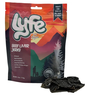 OC Raw Lyfe Beef Liver Jerky 4oz