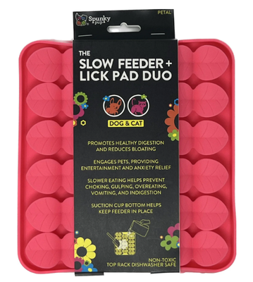 Spunky Pup Slow Feeder &amp; Lick Pad Duo Petal