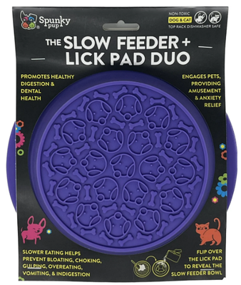 Spunky Pup Slow Feeder &amp; Lick Pad Duo Bowl
