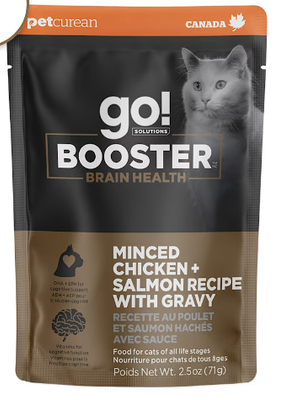 Petcurean Go! Booster Minced Chicken &amp; Salmon With Gravy 2.5oz