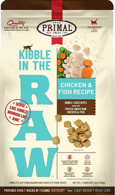 Primal Cat Kibble In The Raw Chicken &amp; Fish 4lb