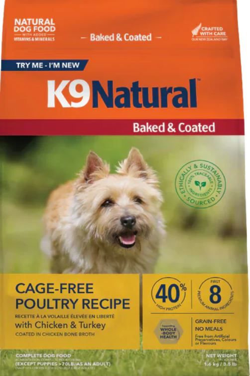 K9 Natural Baked & Coated Cage Free Poultry 3.5lb