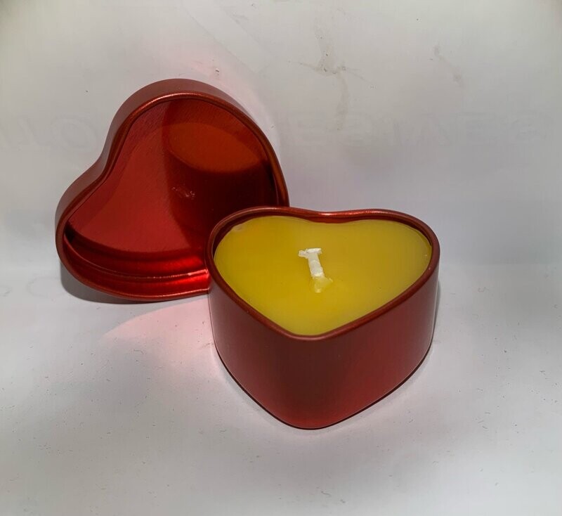 BOUGIE COEUR BOITE METAL