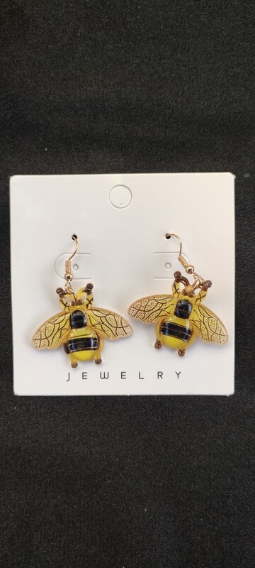 BOUCLE D'OREILLES GROSSES ABEILLES