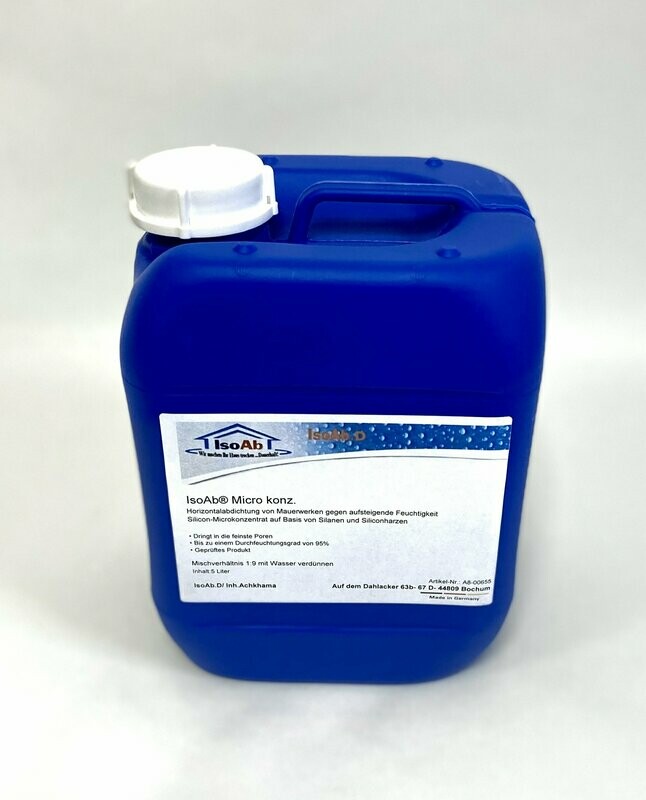 IsoAb® Silikon-Mikroemulsionskonzentrat-
verdünnt 45 Liter Horizontalabdichtung