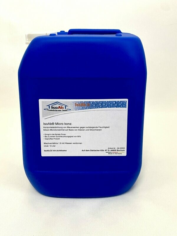 IsoAb® Silikon-Mikroemulsionskonzentrat-
verdünnt 90 Liter Horizontalabdichtung