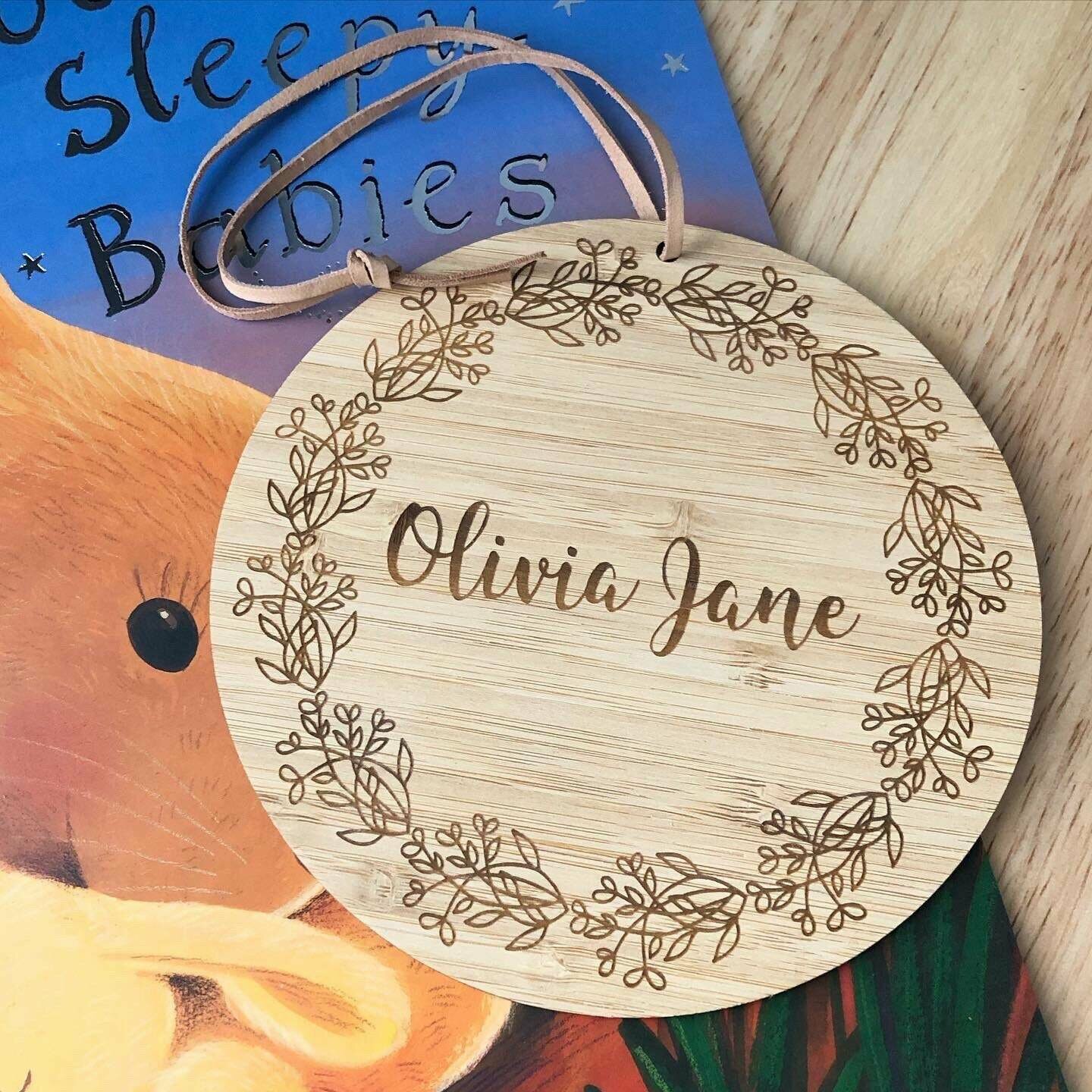 Name Plaque | Personalised Timber Name Sign | Custom Nursery Sign | Door Sign | Wall Decor | Name Sign | Name Disc | Australian made | Sign
