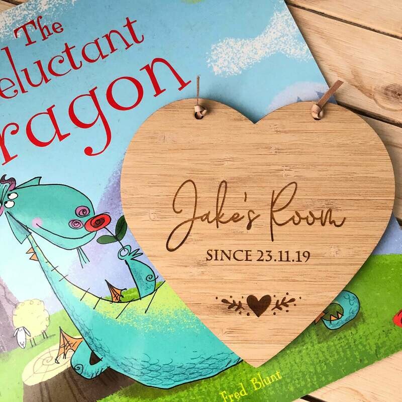 Personalised wooden heart Gift Tag