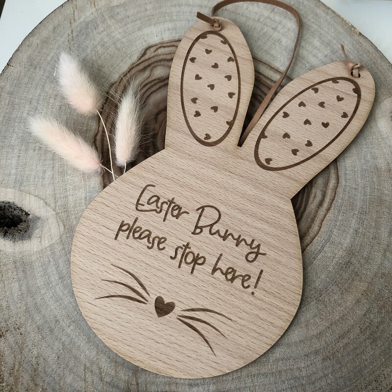 Easter Bunny Please Stop Here Sign