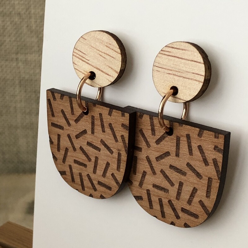 Wooden Sprinkle earrings