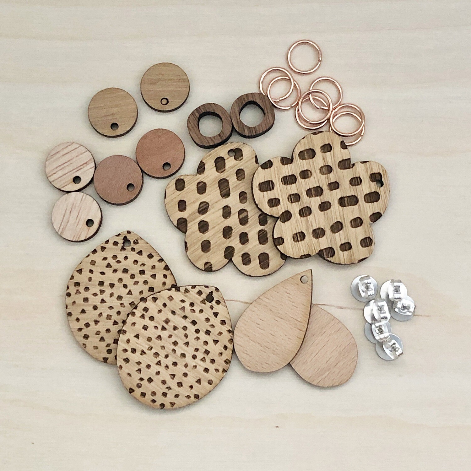 Wooden earring kit