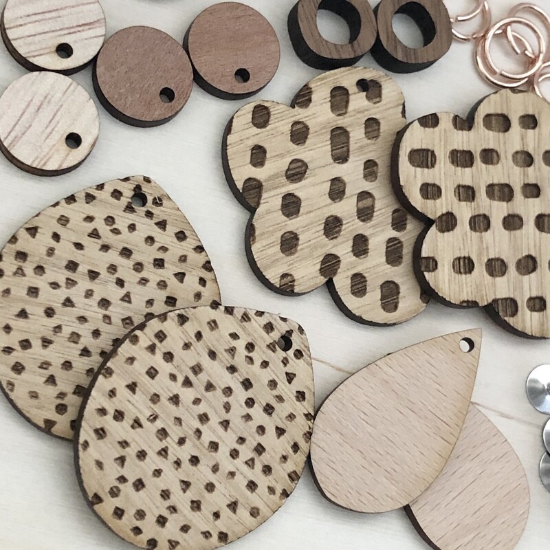 Wooden earring kit