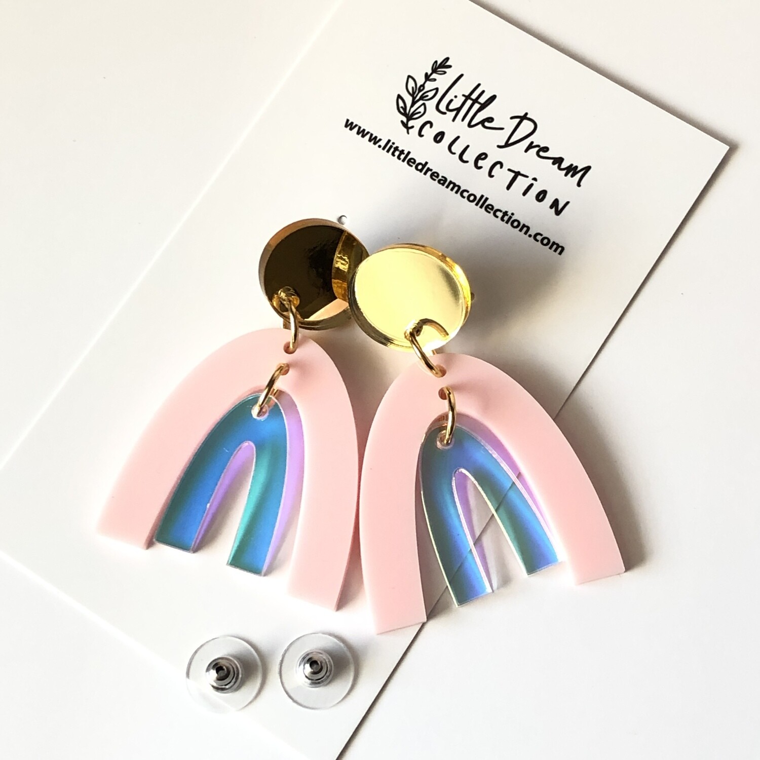 Rainbow Earrings | Rainbow Mirror or Iridescent Earrings