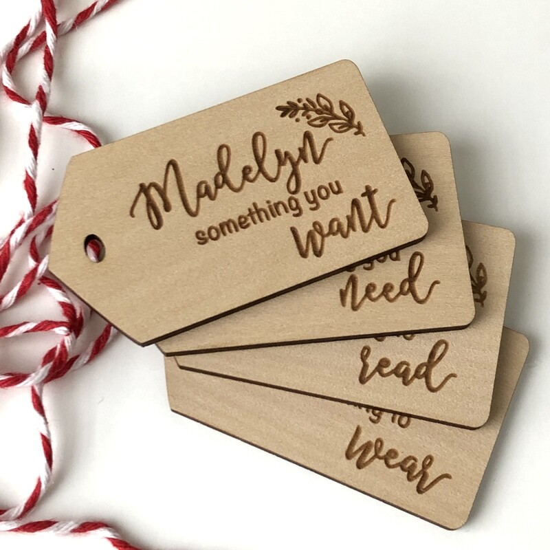 Need, Want, Read, Wear Tags