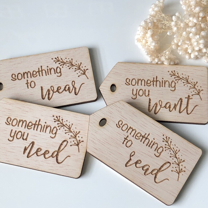 Need, Want, Read, Wear Tags