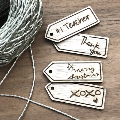 Wooden gift tags