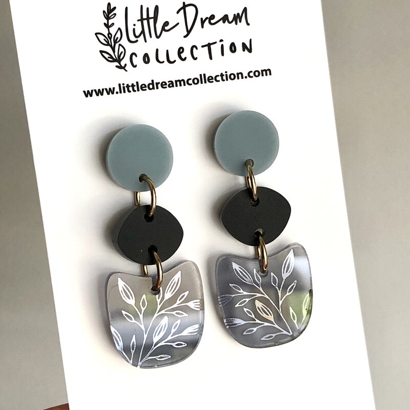 Mirror acrylic 3 piece earrings