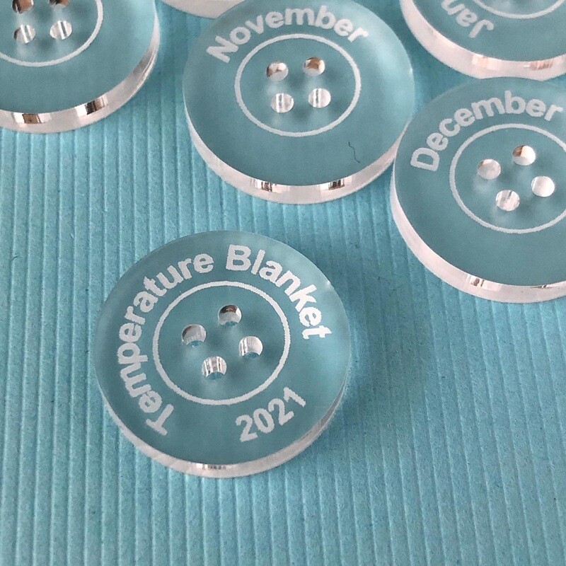 Temperature Blanket Buttons