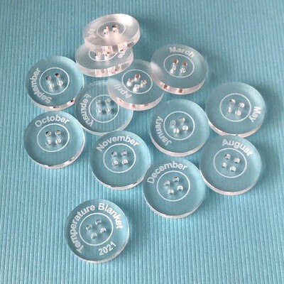Temperature Blanket Buttons