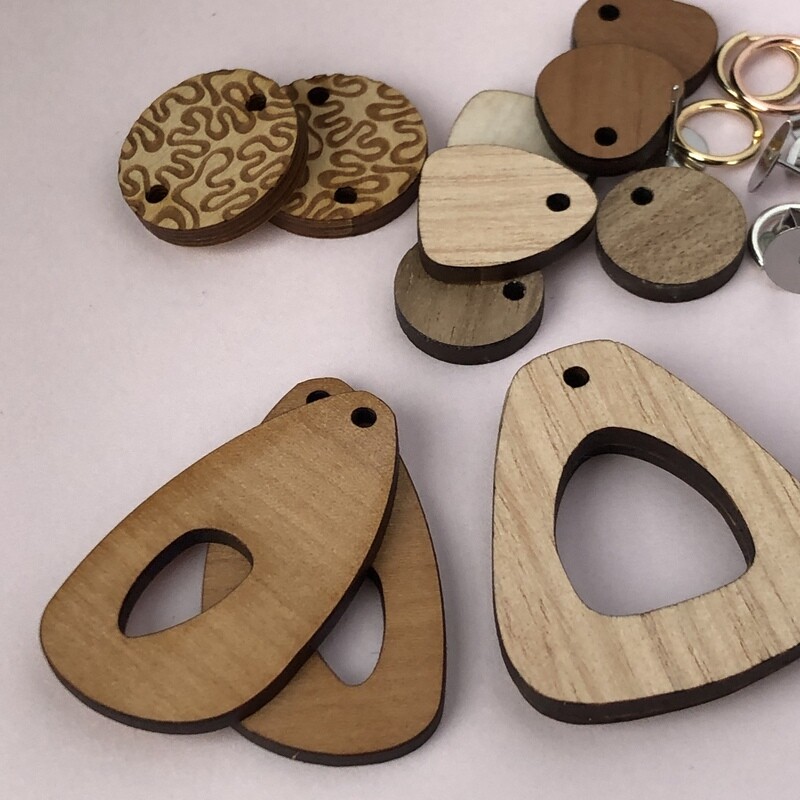 Wooden earring kit G