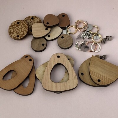 Wooden earring kit G