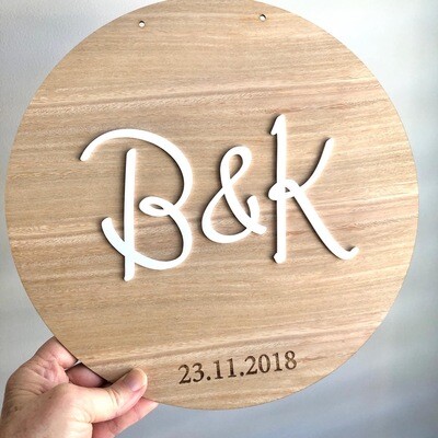 Wood and acrylic Custom Name Plaque
