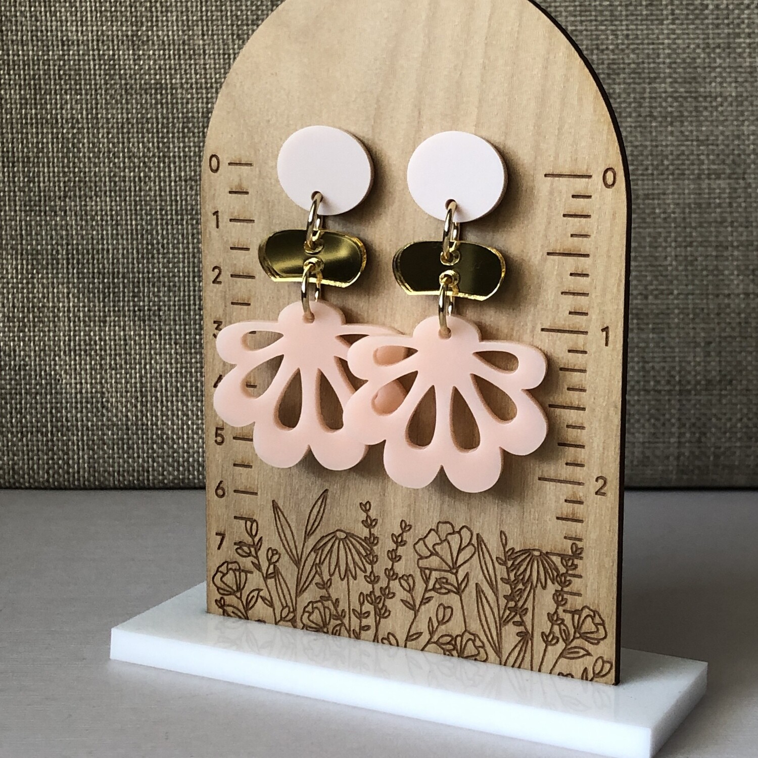 Pastel flower earrings