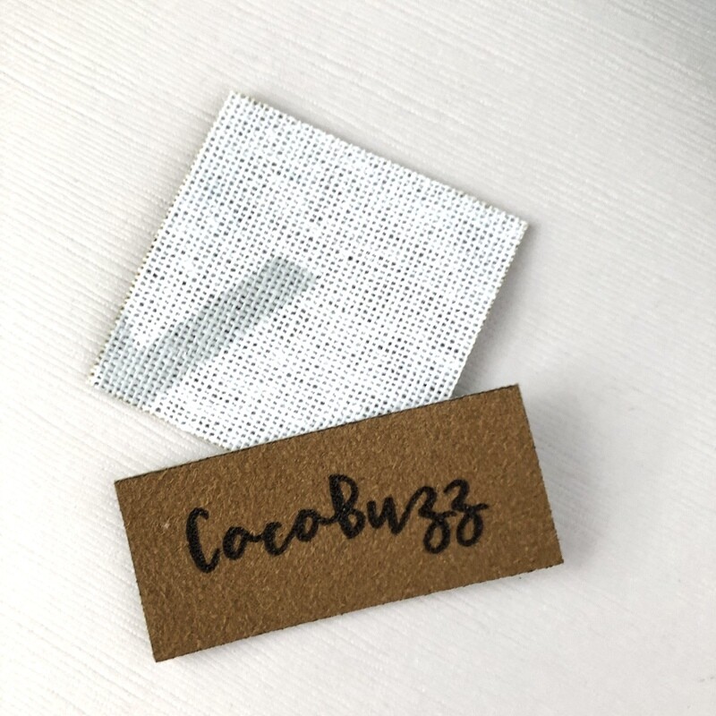 Faux Suede Sew on Labels