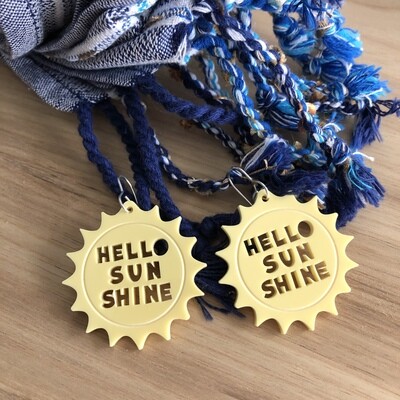 Hello sunshine acrylic earrings