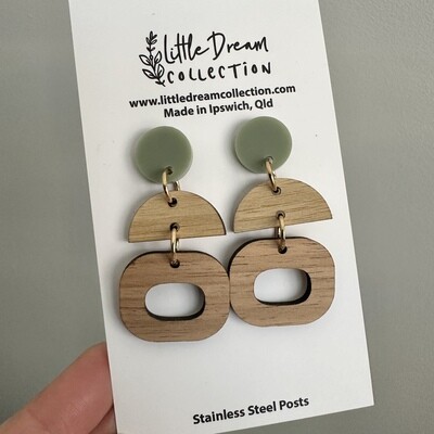 Retro Wooden earrings style 2