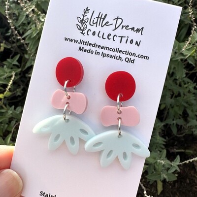 Mint and Pink Dangles