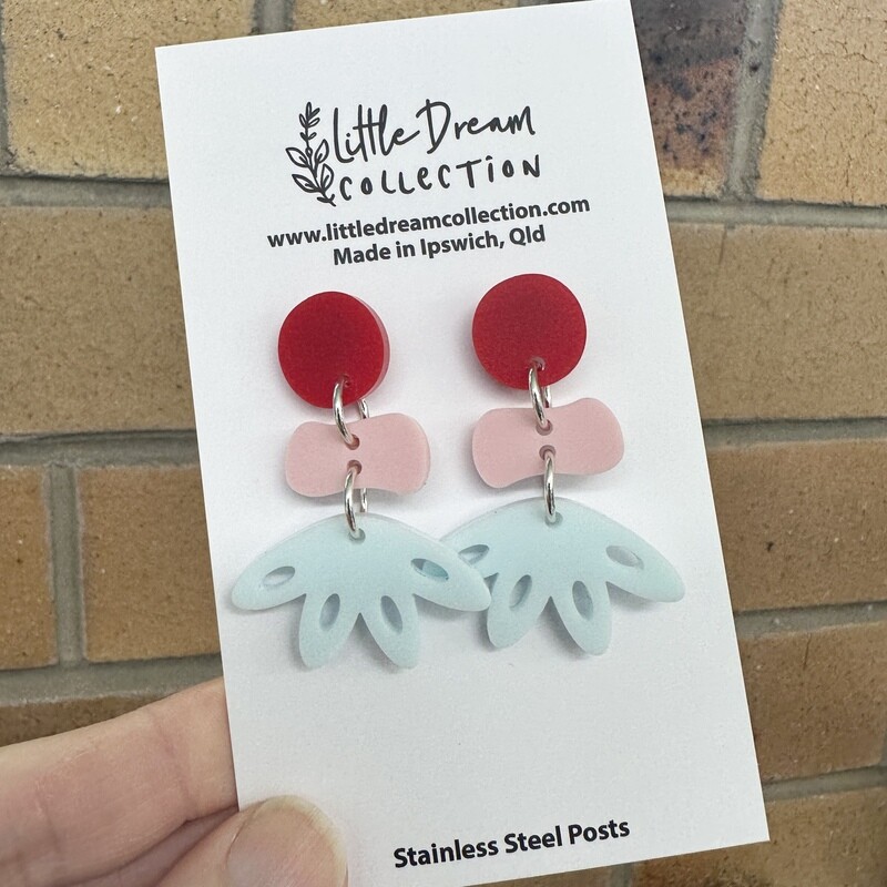 Mint and Pink Dangles