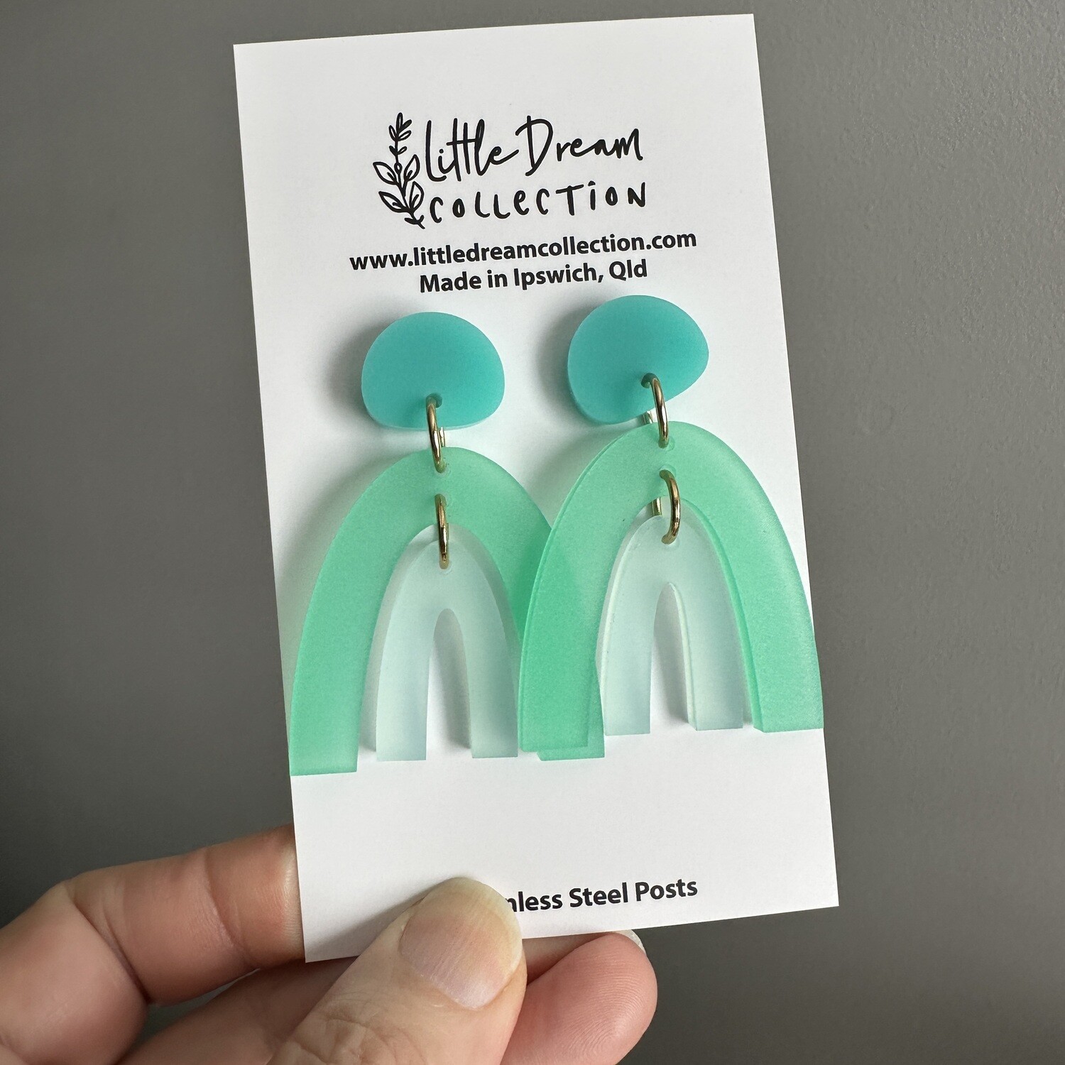 Green Arch Earrings