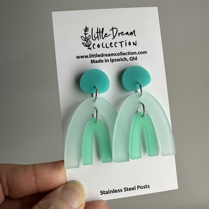 Green Arch Earrings