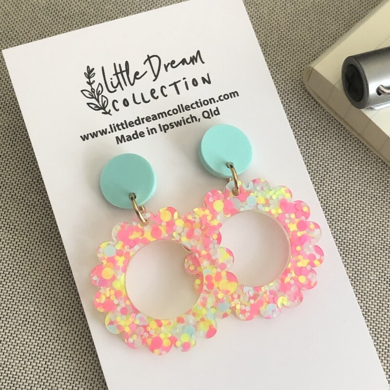 Confetti acrylic earrings