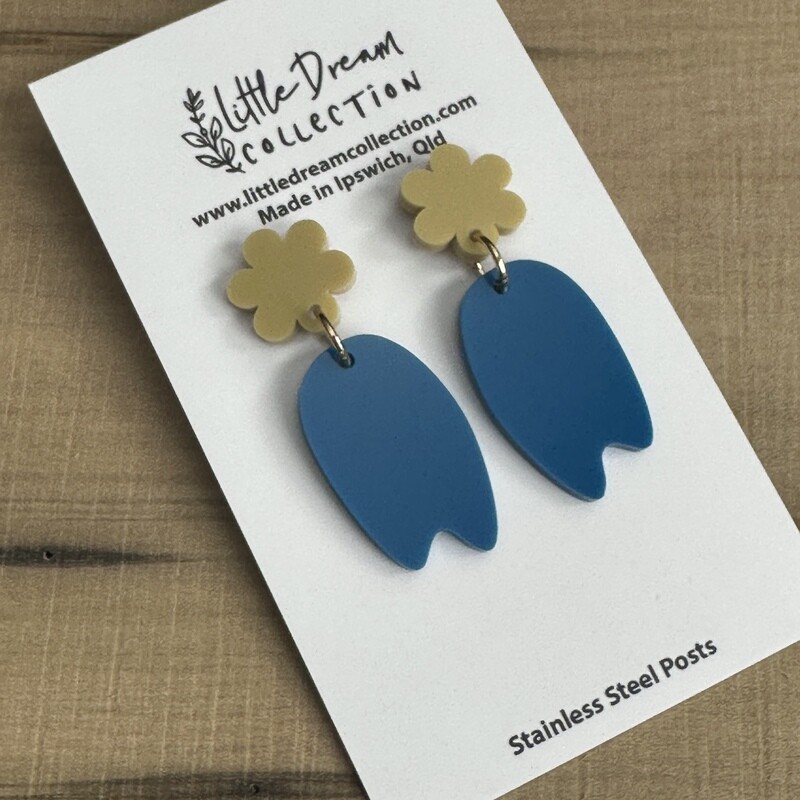 Fun flower petal earrings