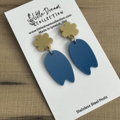 Fun flower petal earrings