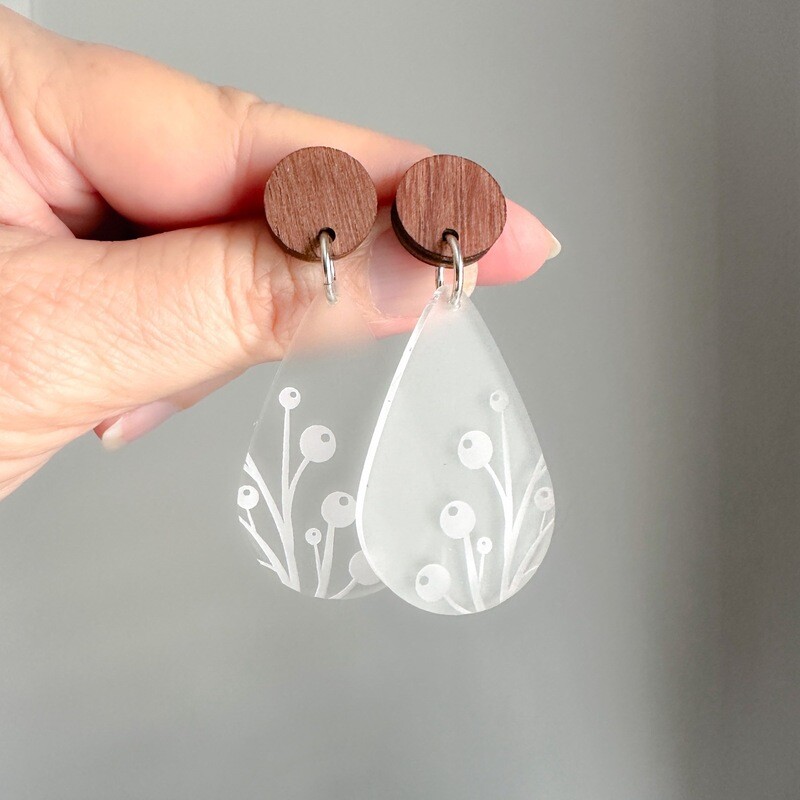 Frosted Botanical earrings