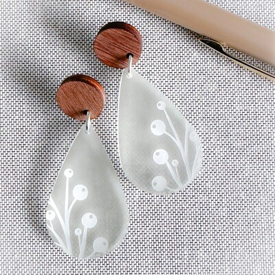 Frosted Botanical earrings