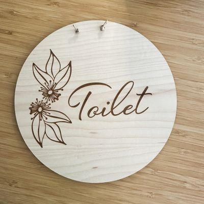 Toilet door sign