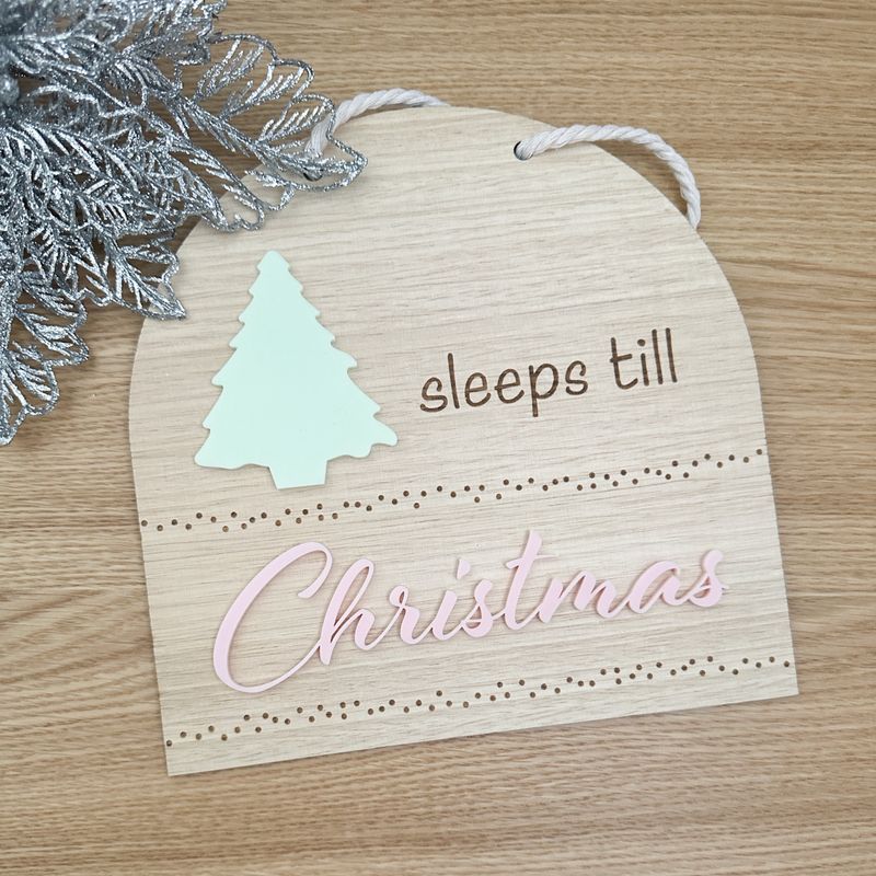 Christmas Countdown Sign Tree