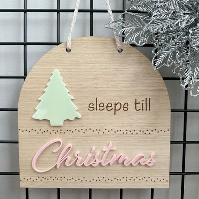 Christmas Countdown Sign Tree