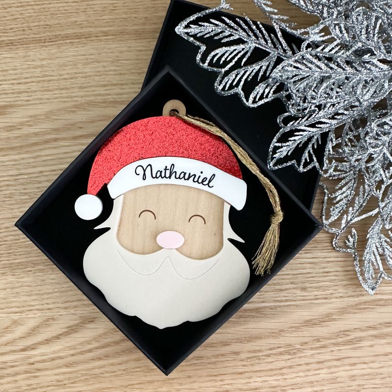 Santa Face Personalised Ornament