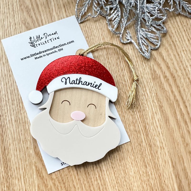 Santa Face Personalised Ornament