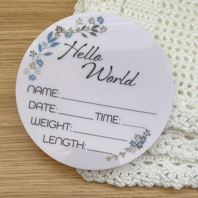 Hello World Disc Acrylic
