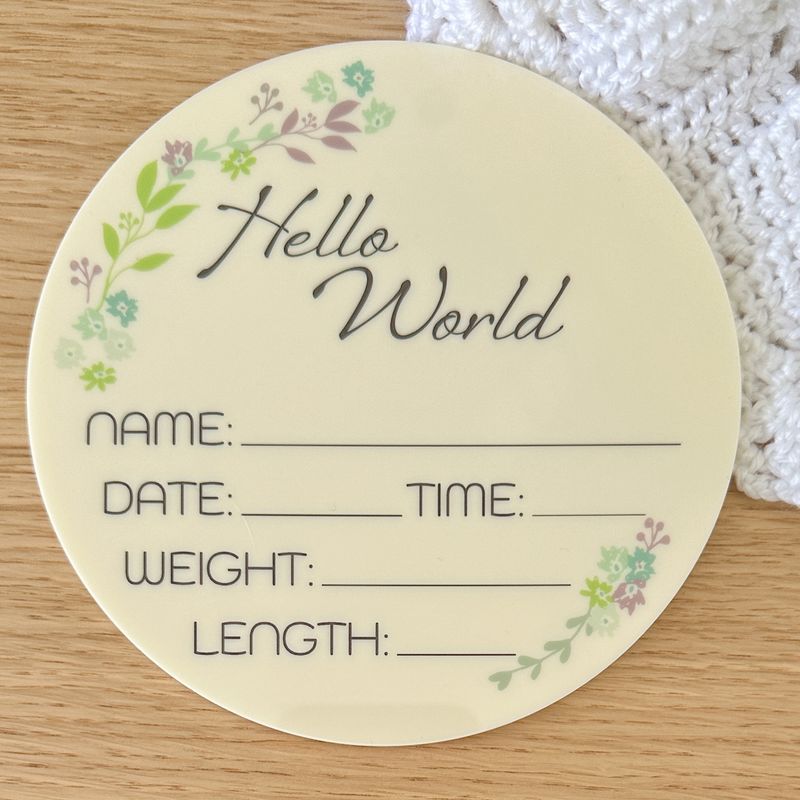 Hello World Disc Acrylic