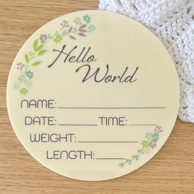 Hello World Disc Acrylic