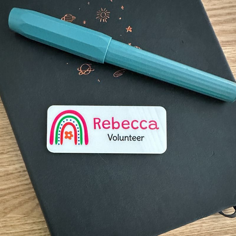 Personalised Name Badge Rainbow