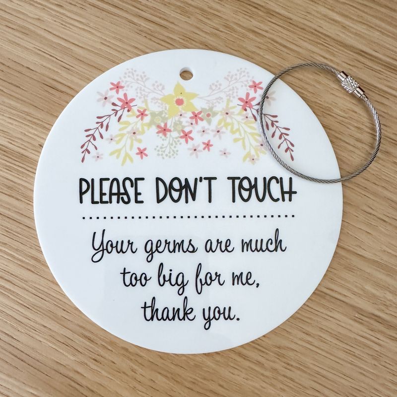 Do Not Touch Pram Sign - floral 1