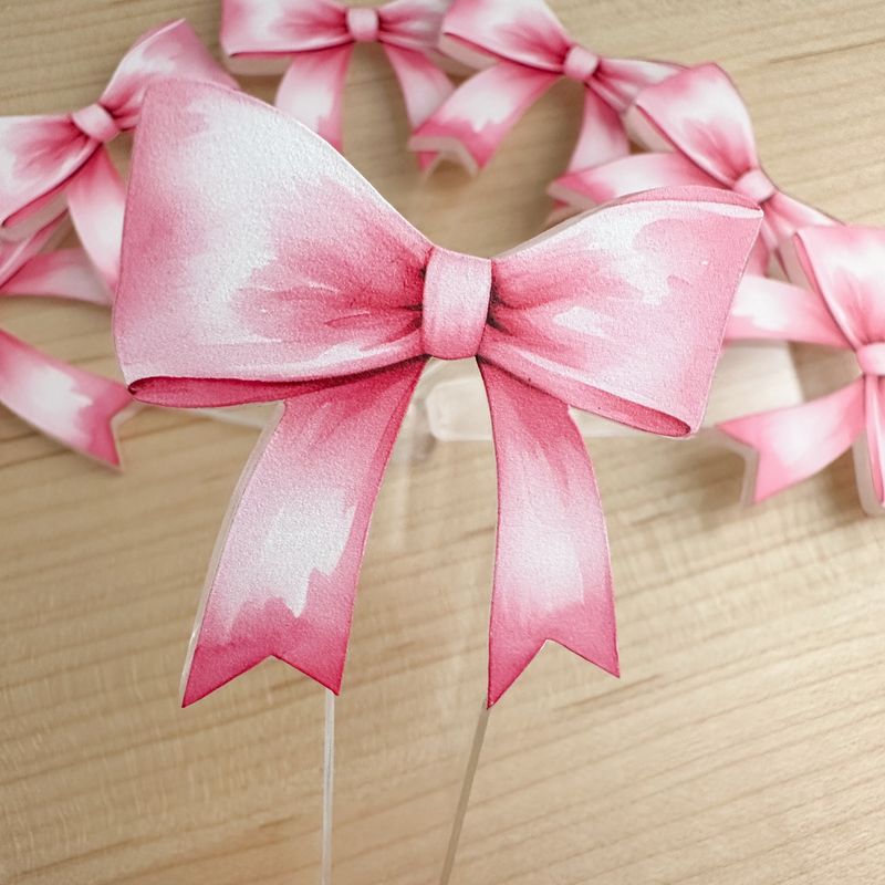 Bow cupcake toppers